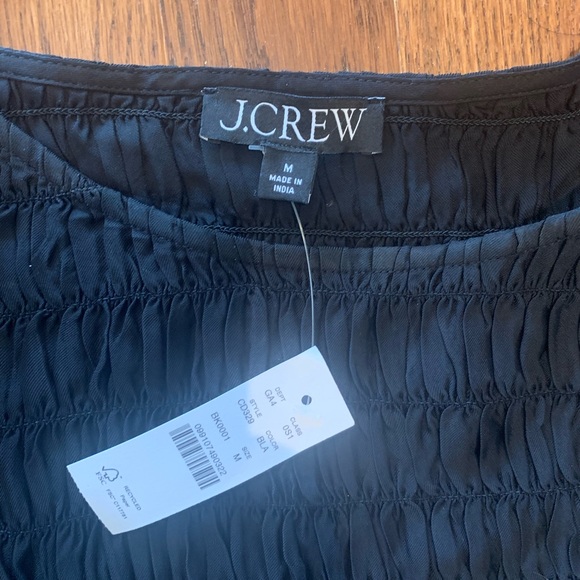 J.crew smocked black maxi dress, NWT, size medium. Perfect for the holidays! - Picture 2 of 2